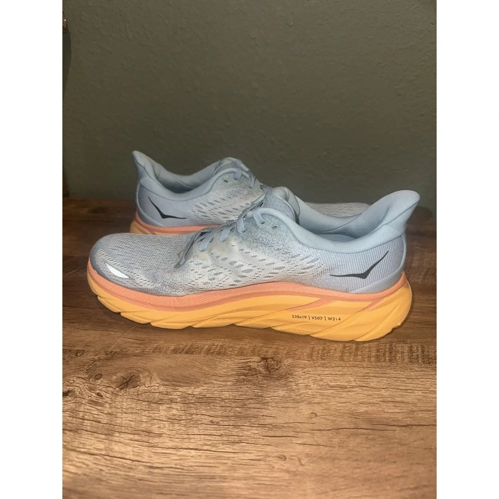 Hoka One One Clifton 8 1119394-SSIF Women's US 7.5B Running Shoes Blue Sneakers - Picture 3 of 9